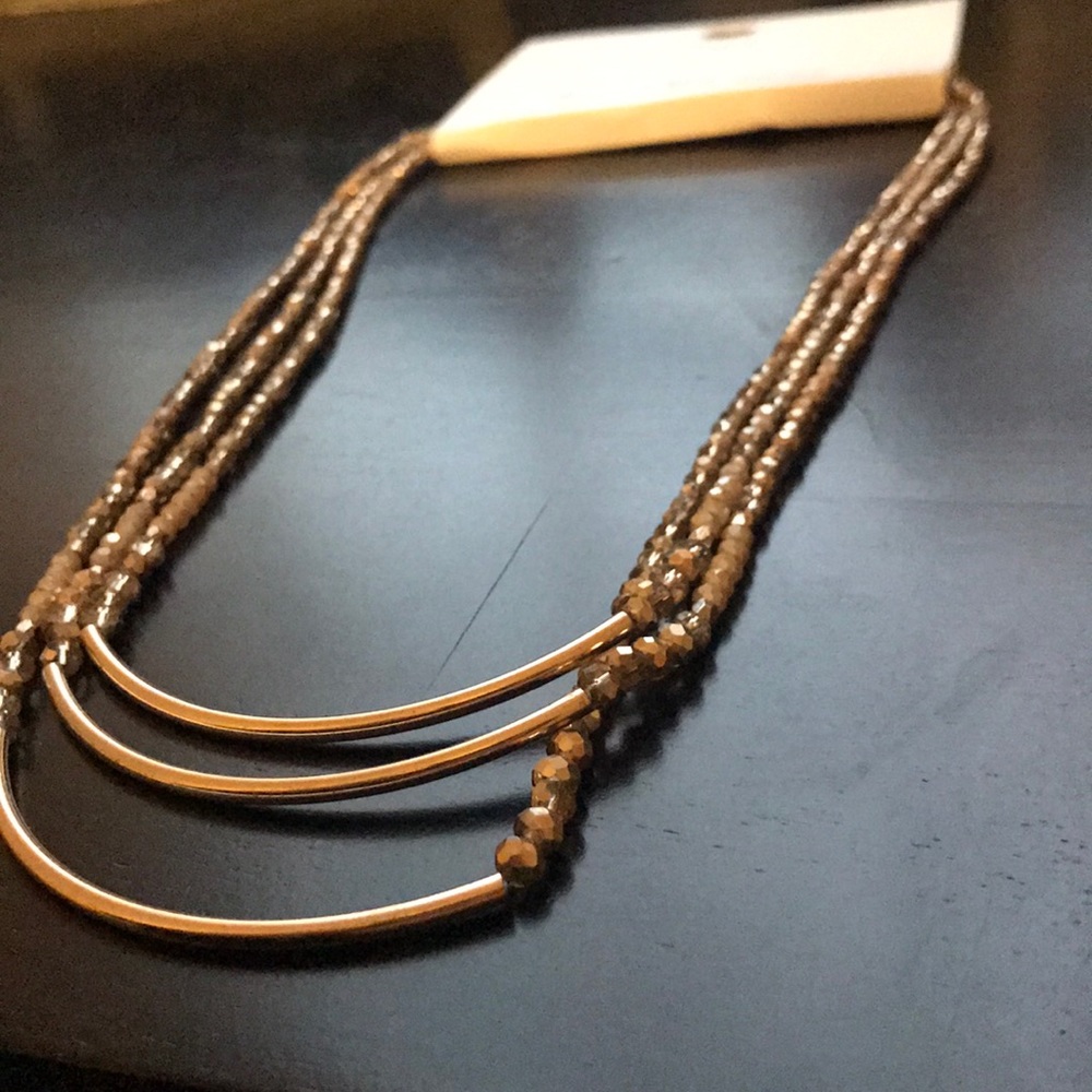 Loft 3 layered bar necklace